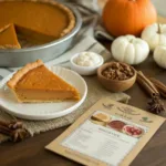 crustless pumpkin pie recipe card
