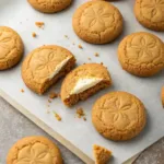 Pumpkin cheesecake cookies with creamy center