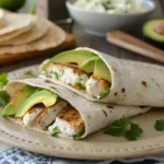 serving cottage cheese flatbread wrap