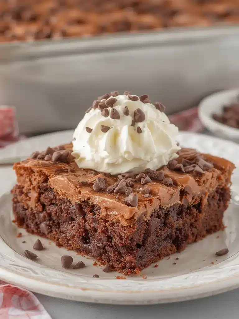 German Chocolate Poke Cake