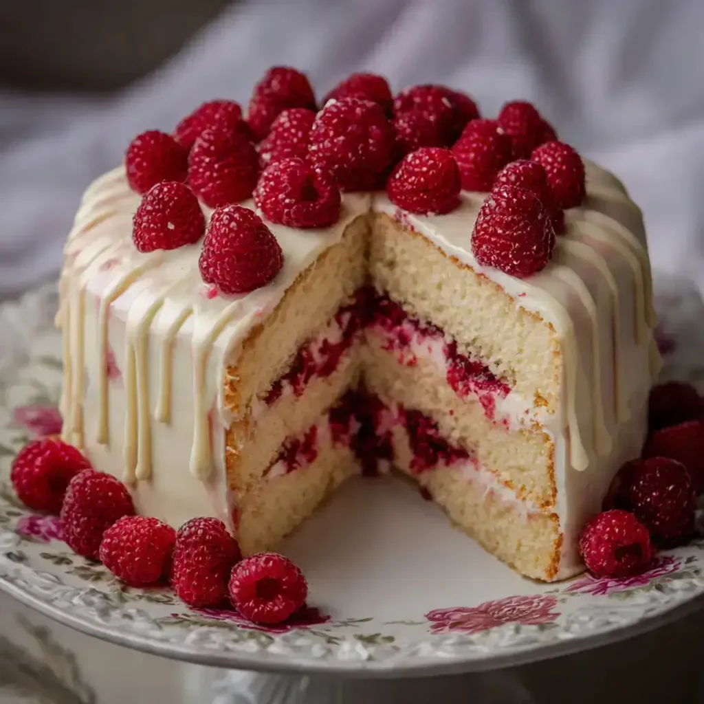 White Chocolate Raspberry Dream Cake