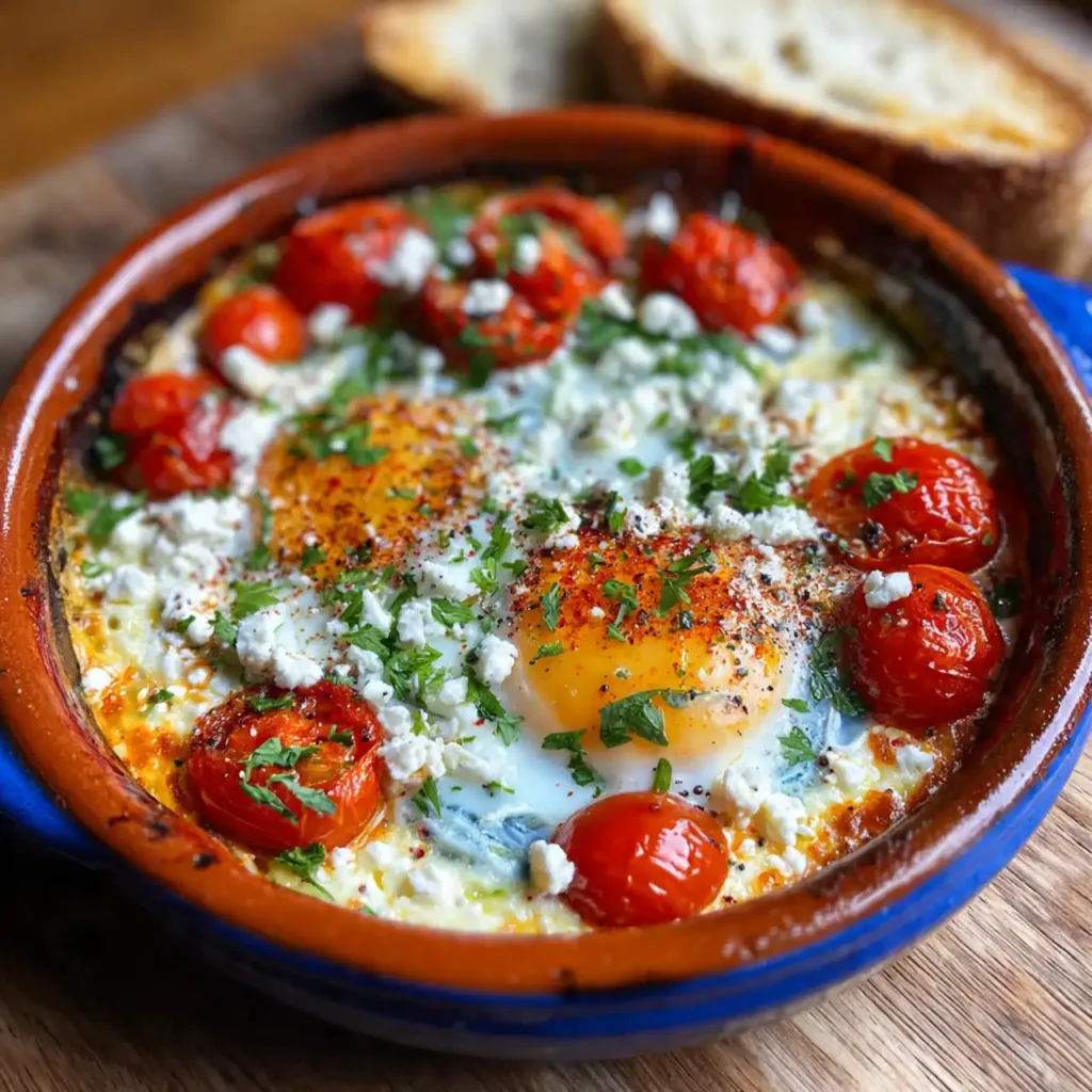 Baked Feta Eggs