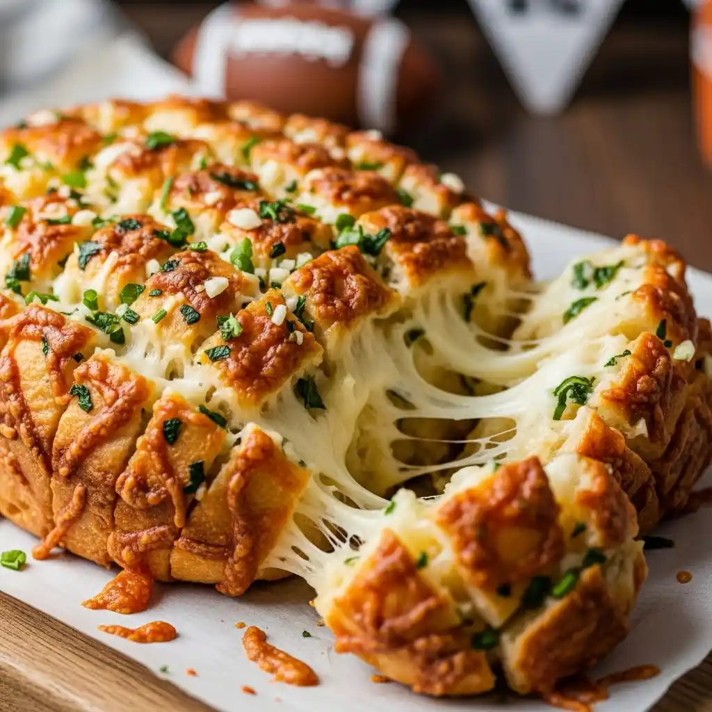 Game Day Cheese & Garlic Pull-Apart Bread