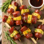 Easy Glazed Kielbasa Pineapple Bites