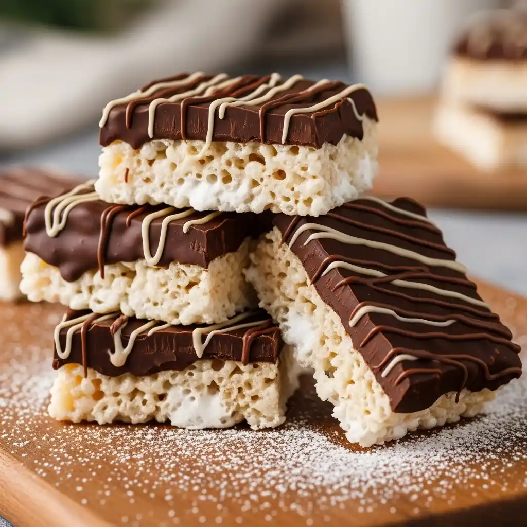 Chocolate Coated Rice Krispie Treats