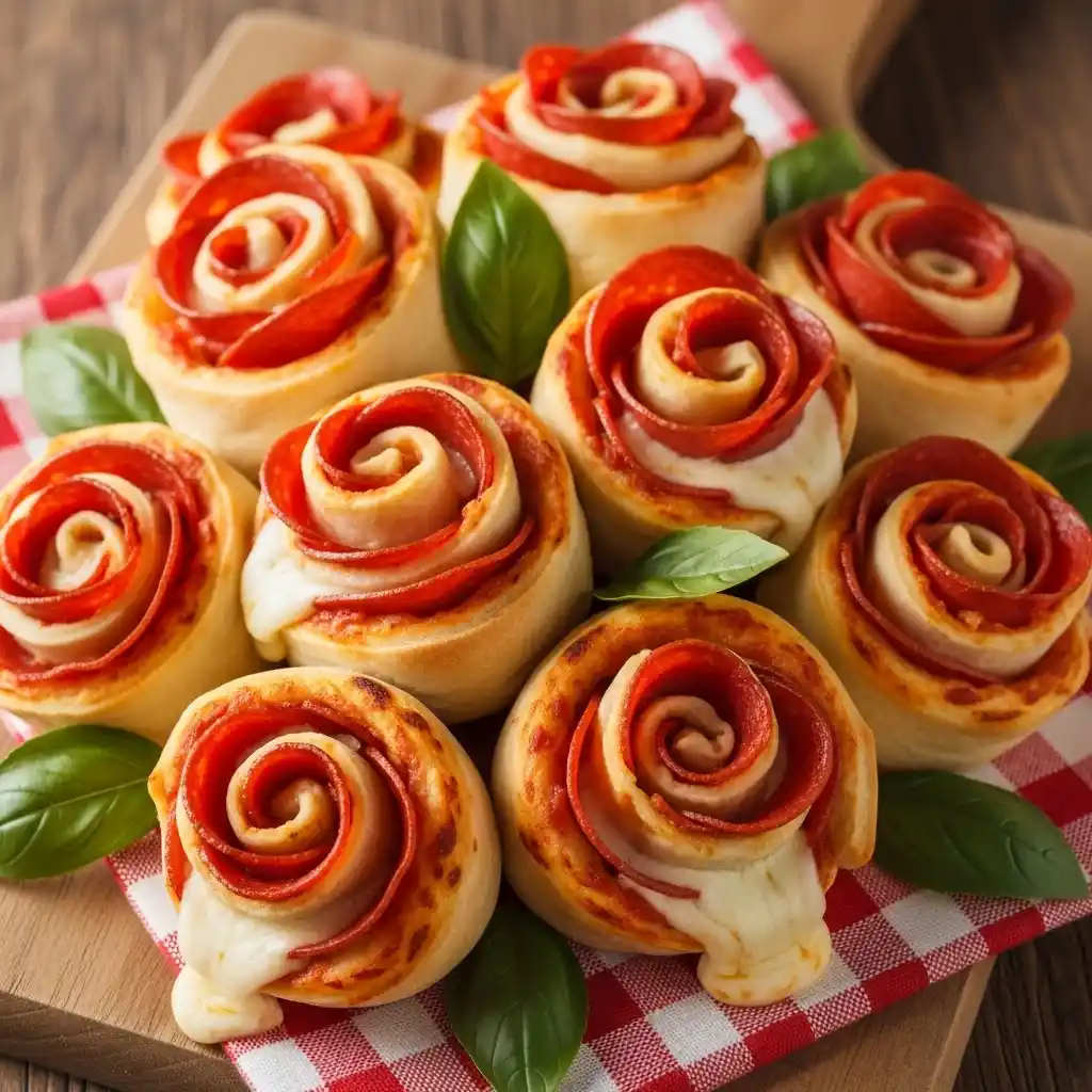 Easy Pizza Roses for Valentine’s Day