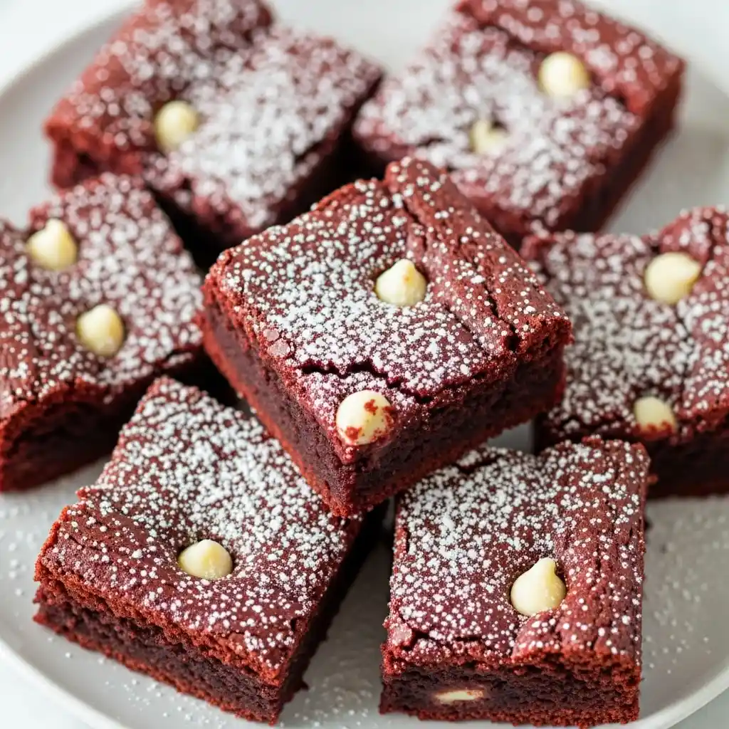 Fudgy Red Velvet Brownies Recipe