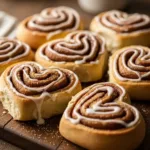 Heart Shaped Cinnamon Rolls for Valentine’s Day (Made