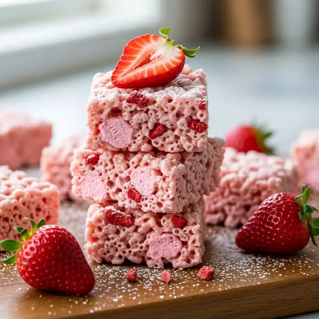 Strawberry Rice Krispy Treats